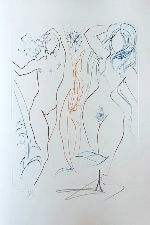Paradis Perdu. 1974. With 10 drypoints by Salvador Dali.